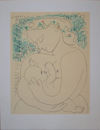リトグラフ Picasso - Maternité