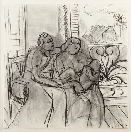 リトグラフ Matisse (After) - Maternité