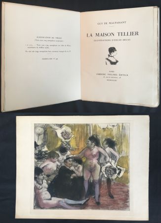 挿絵入り本 Degas - Maupassant : LA MAISON TELLIER. Illustrations gravées d'Edgar Degas (1934).