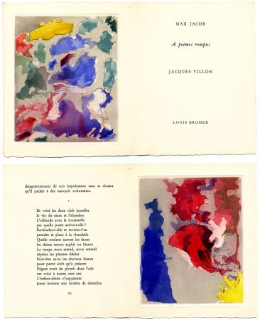 挿絵入り本 Villon - Max Jacob : À POÈMES ROMPUS. 5 gravures originales en couleurs (1960) 