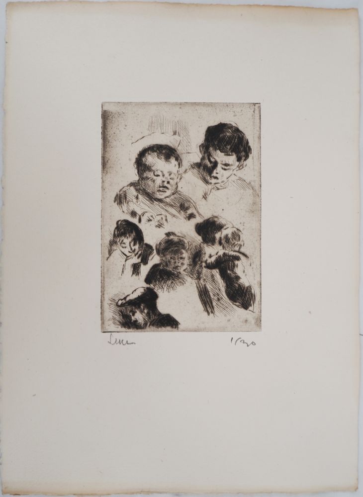 ポイントーセッシュ Luce - Maximilien LUCE - La famille réunie ( étude) Vers 1890 - Gravure originale signée