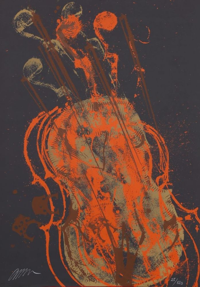 リトグラフ Arman - Melody for strings