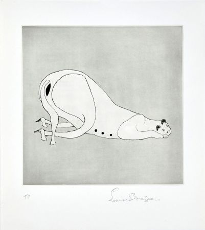 エッチングと　アクチアント Bourgeois - METAMORFOSIS. Première gravure, signée (1999).