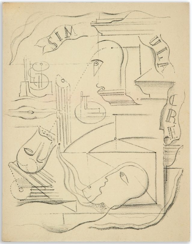 挿絵入り本 Masson - Michel Leiris : SIMULACRE. Poèmes et lithographies (1925)