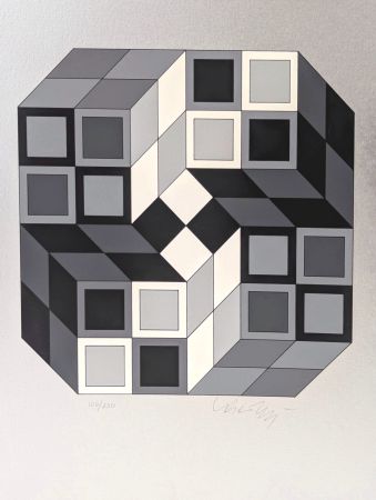 シルクスクリーン Vasarely - Microcosmos
