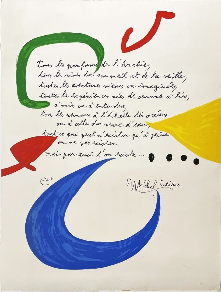 リトグラフ Miró - Miro - Leiris 