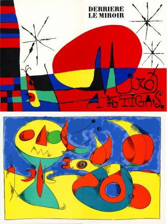 リトグラフ Miró - MIRO ARTIGAS: Terres de grand feu. DERRIÈRE LE MIROIR N°87-88-89. 1956.