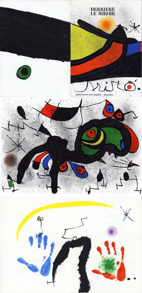 挿絵入り本 Miró - MIRO. PEINTURES SUR PAPIER, DESSINS. DERRIÈRE LE MIROIR N°193-194. Novembre 1971.