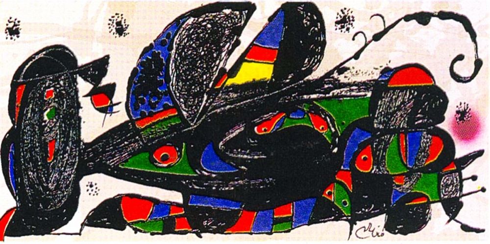 リトグラフ Miró - Miro Sculptor - Iran 