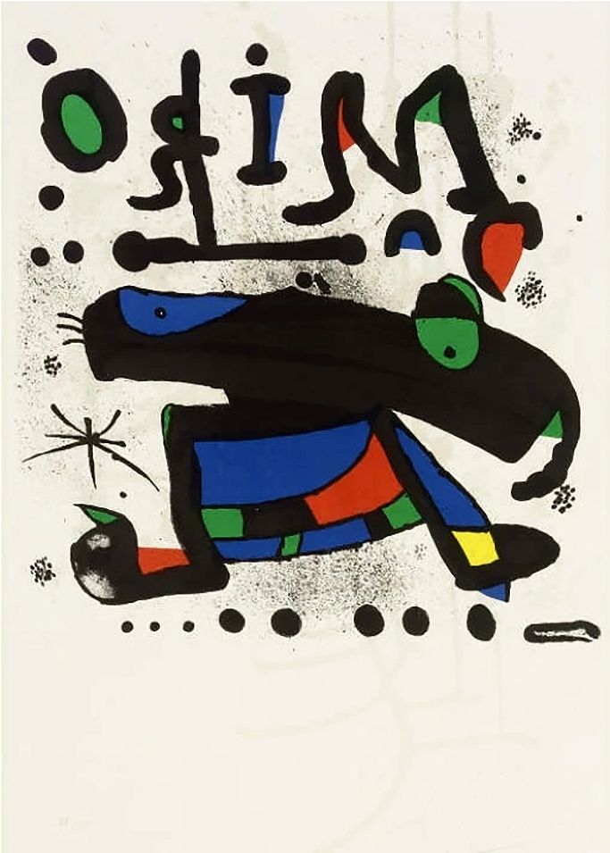 掲示 Miró - MIRÓ. Exhibition poster at Seibu Museum of Art,Tokyo 1978. Affiche originale.