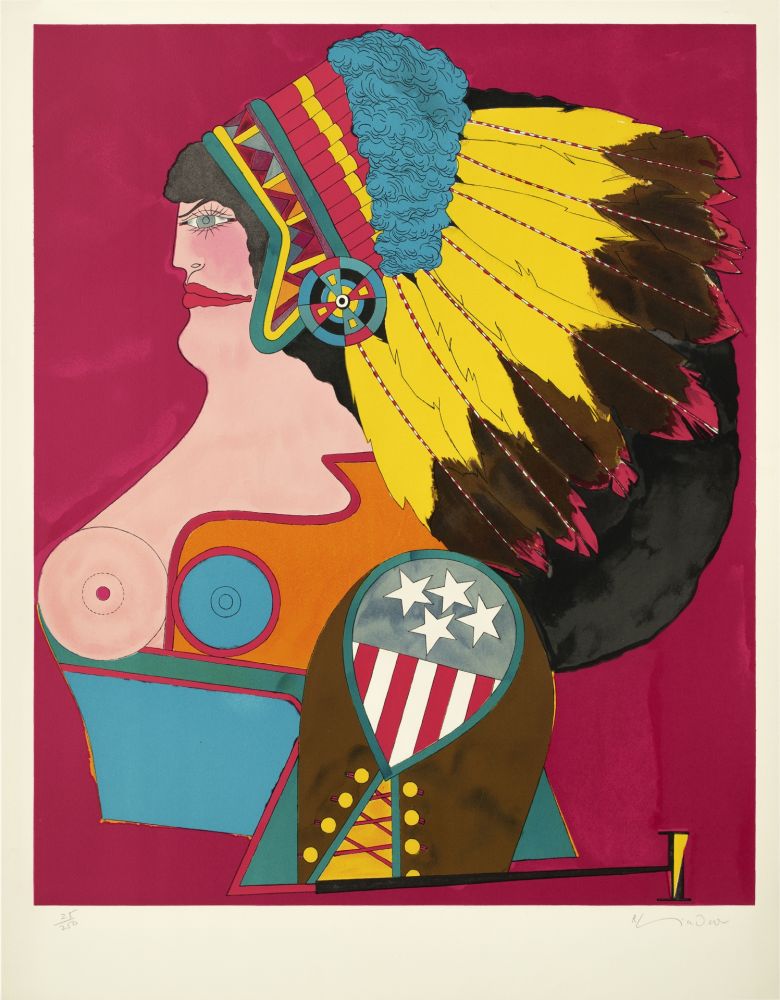 リトグラフ Lindner - Miss american indian