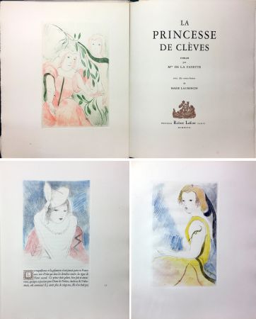 挿絵入り本 Laurencin - Mme de Lafayette : LA PRINCESSE DE CLÈVES. 10 gravures originales en couleurs de Marie Laurencin (1947) ‎ 