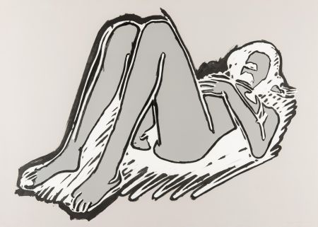 リトグラフ Wesselmann - Monica Lying on Her Back, Knees Up