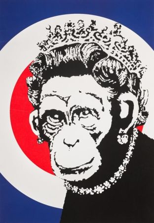 シルクスクリーン Banksy - Monkey Queen