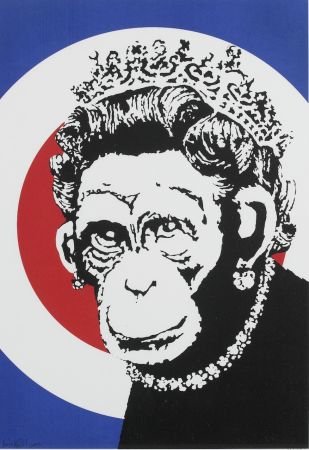 シルクスクリーン Banksy - Monkey Queen