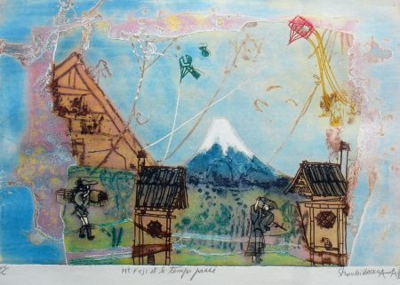 彫版 Hasegawa - Mont Fujoi et le temps passé 