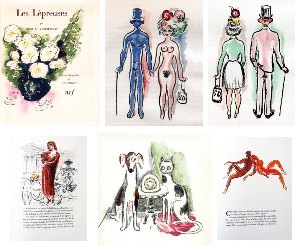挿絵入り本 Van Dongen - Montherlant. LES LÉPREUSES. 25 lithographies originales en couleurs (1947)