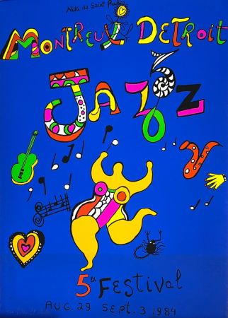シルクスクリーン De Saint Phalle - Montreux Detroit Jazz 5th Festival (Nana jaune) 
