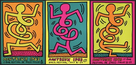 シルクスクリーン Haring - Montreux Jazz Festival (3 Silkscreen Posters)