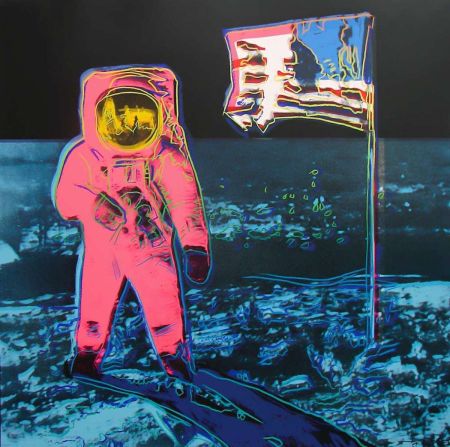 シルクスクリーン Warhol - Moonwalk, Blue and Pink (FS II.405)