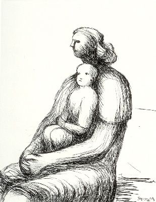 彫版 Moore - Mother and Child XXVII