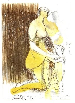 彫版 Moore - MOTHER & CHILD XXVI,1983