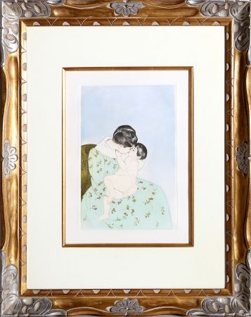 彫版 Cassatt - Mother's Kiss