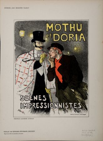 リトグラフ Steinlen - Mothu et Doria, 1897