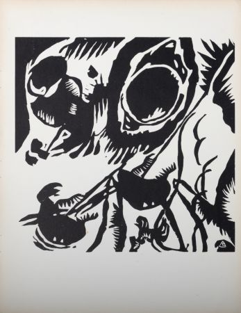 木版 Kandinsky - Motif aus Improvisation 25 : The Garden of Love, 1938