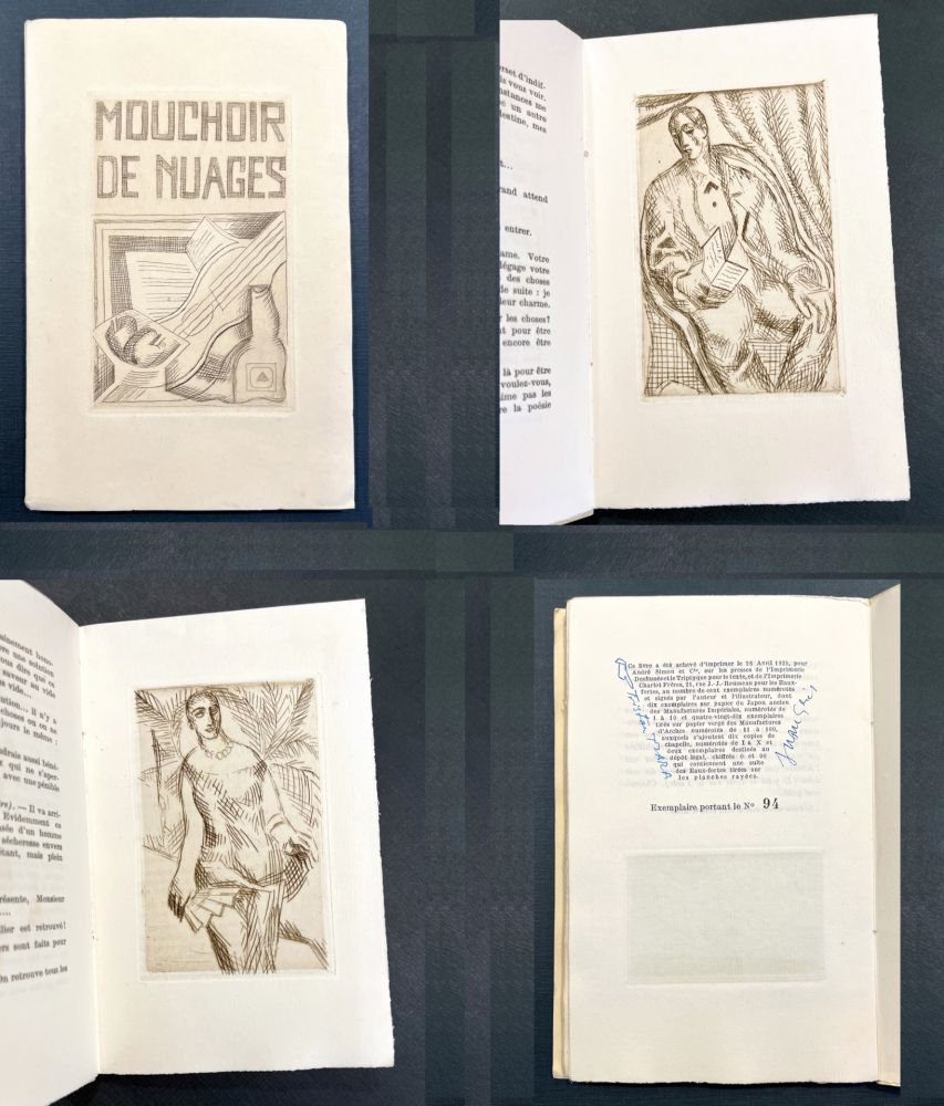 挿絵入り本 Gris  - MOUCHOIR DE NUAGES. Avec 9 eaux-fortes originales de Juan Gris (1925)