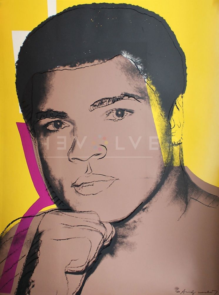シルクスクリーン Warhol - Muhammad Ali, Yellow (FS II.182)