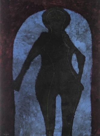 リトグラフ Tamayo - Mujer en negro