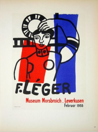リトグラフ Leger - Museum  Morsbroich  - Leverkussen 1955