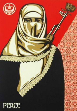 シルクスクリーン Fairey - Muslim Woman