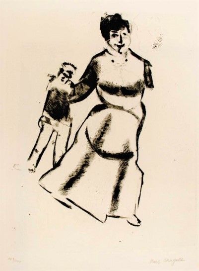 ポイントーセッシュ Chagall - Mutter und sohn