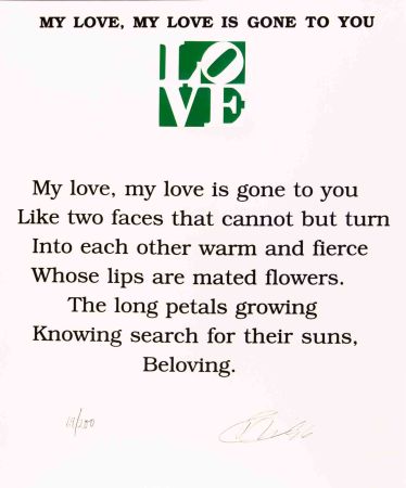 シルクスクリーン Indiana - MY LOVE, MY LOVE IS GONE TO YOU