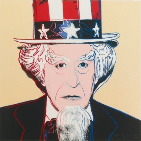 シルクスクリーン Warhol - MYTHS: UNCLE SAM FS II.259