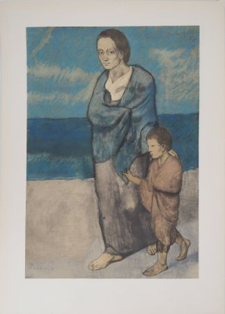 リトグラフ Picasso - Mère et enfant
