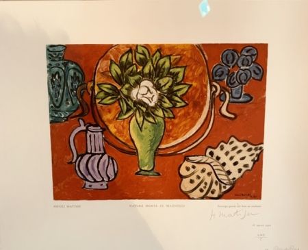 木版 Matisse - Nature morte au Magnolia