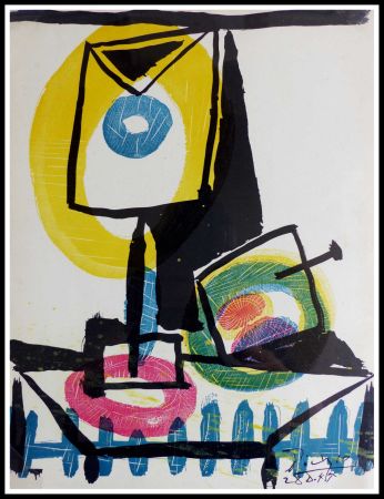リトグラフ Picasso (After) - NATURE MORTE AU VERRE
