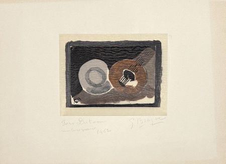 リトグラフ Braque - Nature morte à la guitare