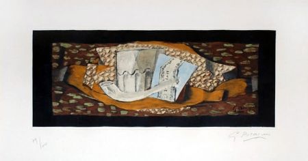 エッチングと　アクチアント Braque - Nature Morte à la Pipe (Still Life with Pipe), 1959