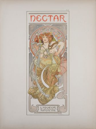 リトグラフ Mucha - Nectar, 1902