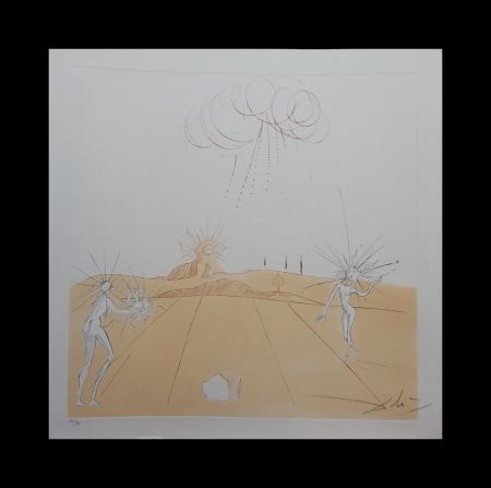 彫版 Dali - Neuf Paysages Paysage avec Figures-Soleil from Sun