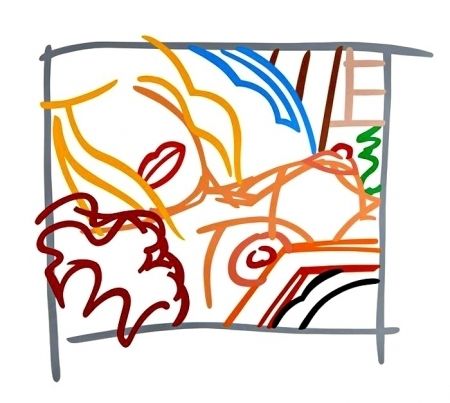 シルクスクリーン Wesselmann - New Bedroom Blonde Doodle