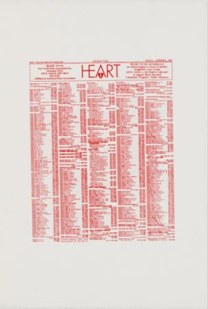 シルクスクリーン Warhol - New York Heart Association Phonebook Ad (F. & S. IIIA.57A)
