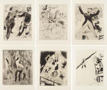 挿絵入り本 Chagall - Nicolas Gogol : LES ÂMES MORTES. 118 eaux-fortes originales de Marc Chagall