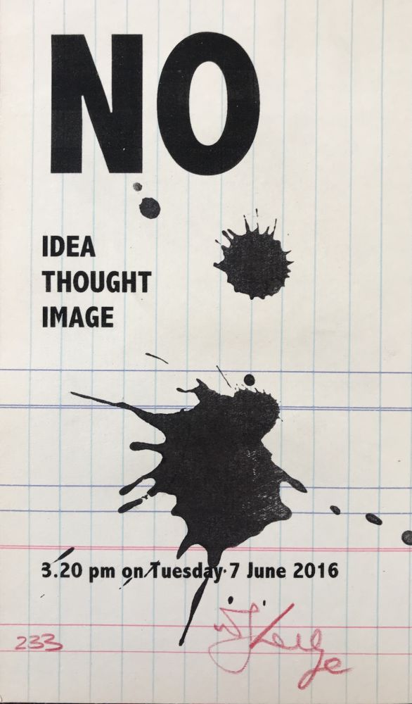 シルクスクリーン Kentridge - No Idea Thought Image