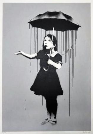 シルクスクリーン Banksy -  Nola Grey Rain