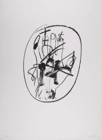 リトグラフ Tàpies - Nostalgia del Dragon y el Laberinto, 1986 - Hand-signed